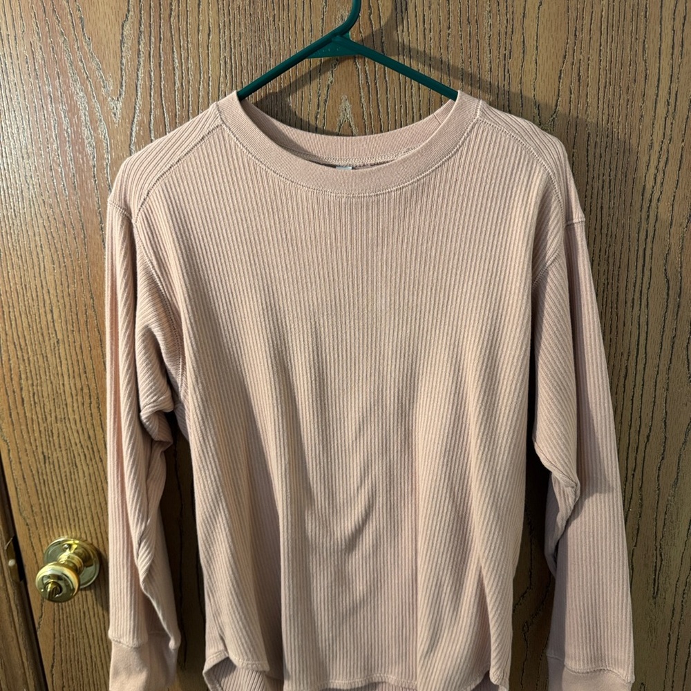 Uniqlo Women's Ribbed Crew Neck Sweater - Cream